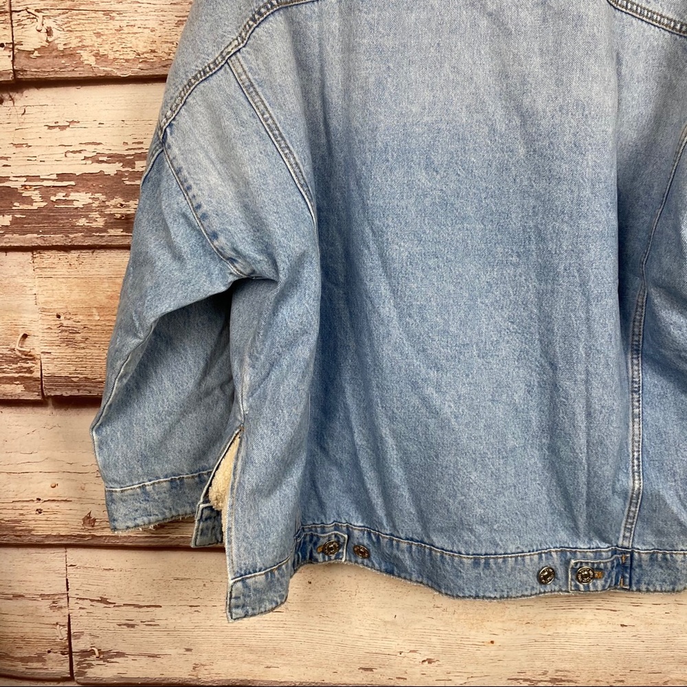 NWT Zara Oversize Denim Jacket w/ Faux Shearling - Picture 14 of 16